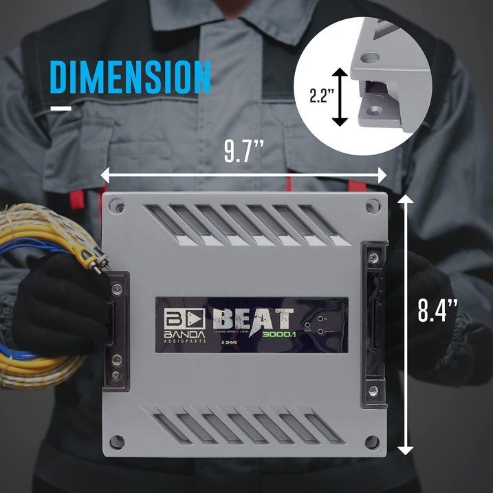 Banda Audioparts Beat 3001 Amplifier Module 1 Channel 1 Ohm 3000 Wrms