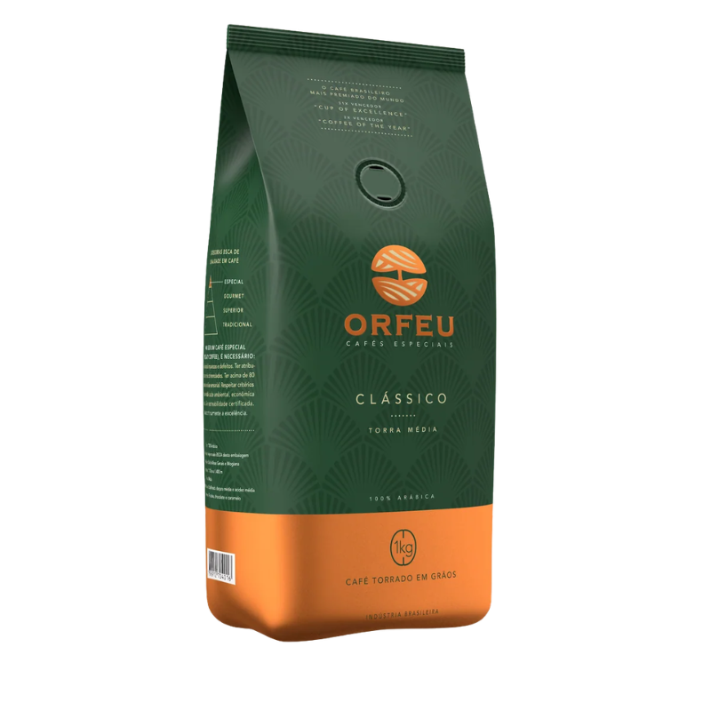 Orfeu Clássico Whole Bean Coffee 100% Arabica 1Kg