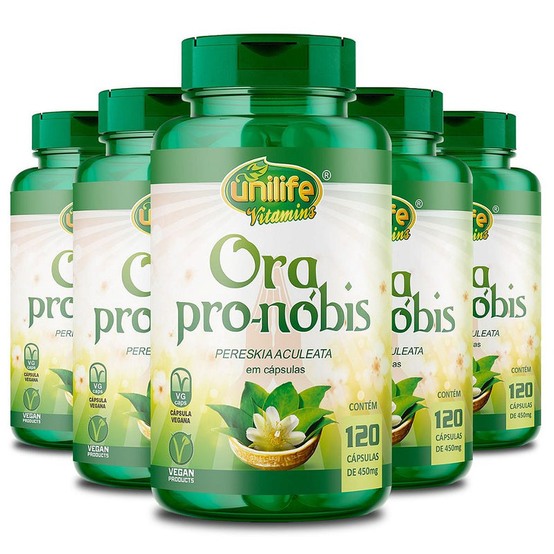 Ora Pro-Nóbis Pereskia Aculeata Unilife 120 capsules