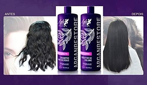 Agle Argan Restore Brazilian Keratin Progressive Brush 2L | Formaldehyde-Free Hair Straightening System | Professional Smoothing & Repair Treatment