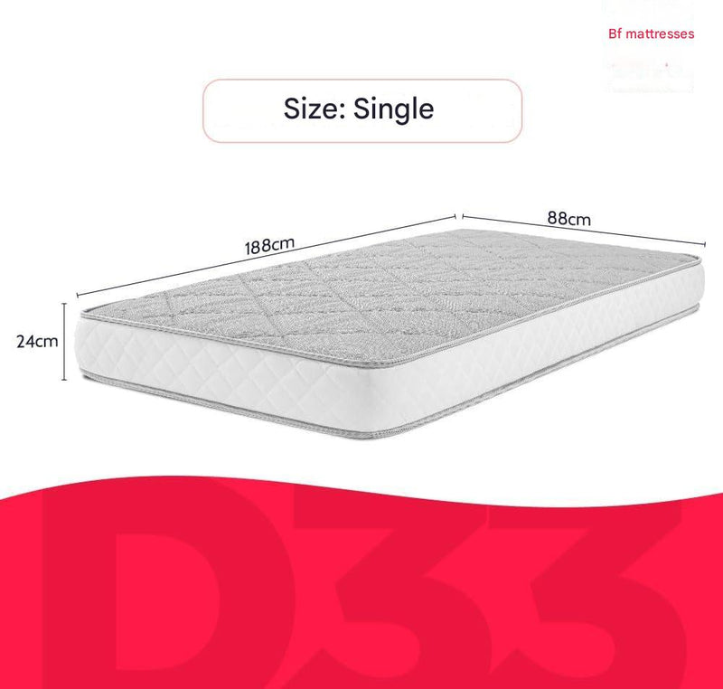 Single Orthopedic Mattress with D33 Vacuum Foam 88x188cm BF Colchões
