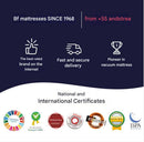 Single Orthopedic Mattress with D33 Vacuum Foam 88x188cm BF Colchões