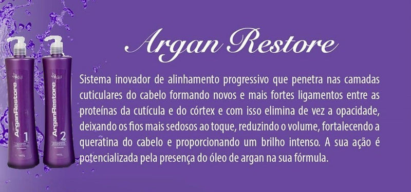 Agle Argan Restore Brazilian Keratin Progressive Brush 2L | Formaldehyde-Free Hair Straightening System | Professional Smoothing & Repair Treatment