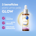 NIVEA LUMINOUS630 skin glow serum 30ml with a clear bottle, showcasing its smooth texture and brightening skincare benefits