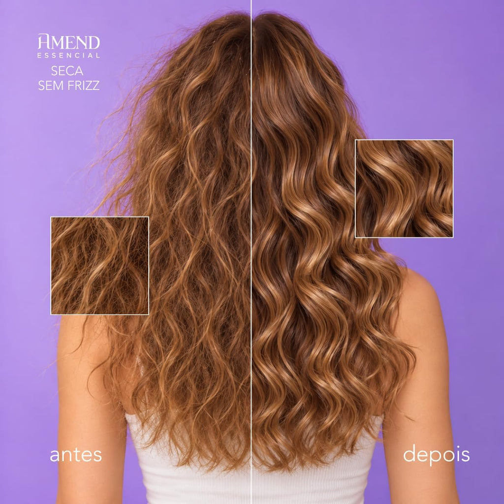 BuyBrazil Seca Sem Frizz Leave-In Finalizer in 180ml bottle, smooths frizz and adds shine to hair.