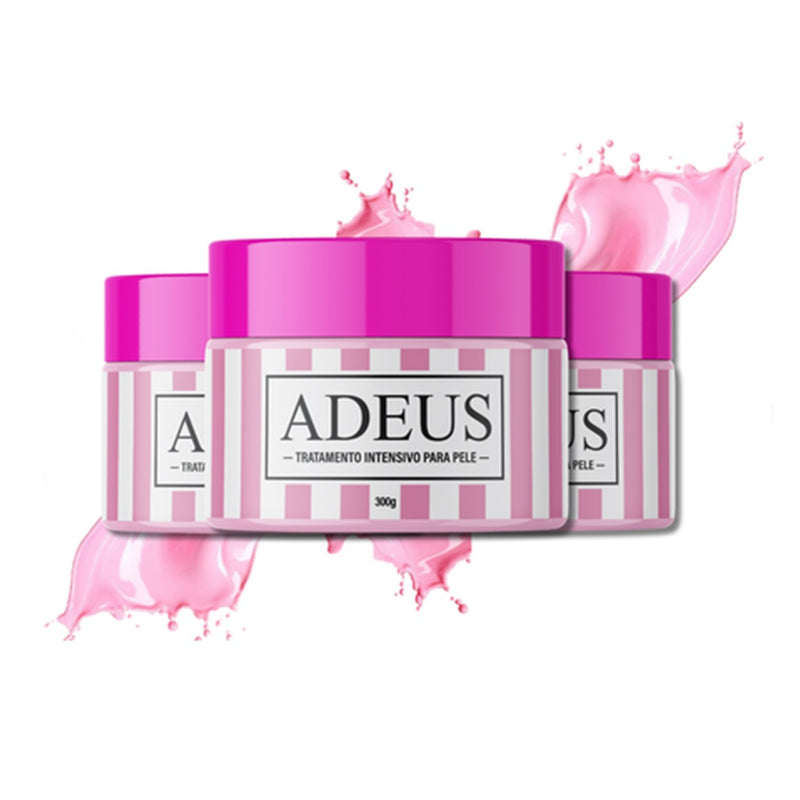 Adeus Intensive Skin Treatment – Multifunctional Body Cream 300g/ 10.56 oz. 03 Bottles