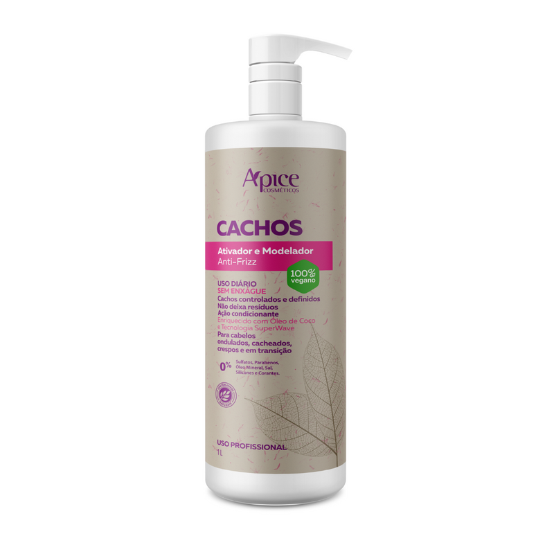 Apse Cachos Complete Jumbo Kit Shampoo, Conditioner, Gelatin, Activating Mask and Styling Activator - 5-Step Treatment for Defined and Hydrated Curls