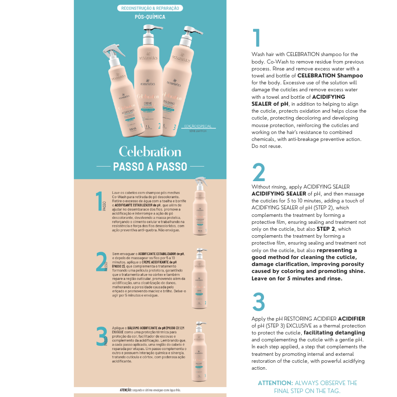 ECOSMETICS Celebration Kit – Three-Phase Post-Highlight and Chemical Treatment