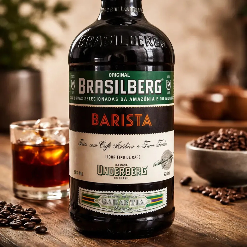 BRASILBERG UNDERBERG Original Brasilberg Barista Aperitif bottle, 920ml, with the label and cap visible in the image.