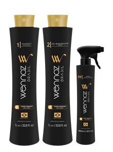 Wennoz Honma Tokyo Kit Coffee Premium Collagen Progressive Brush Kit 2x1000ml/33.8 fl.oz + 300ml Spray