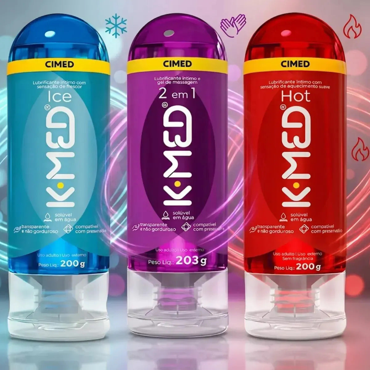 K-Med Lubricant Kit, Neutral, Hot & Ice, 3 x 200 g