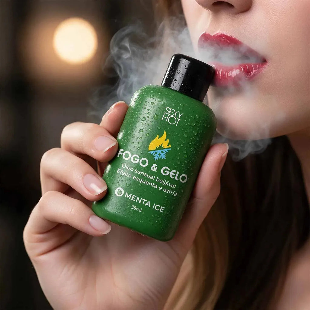 Gel Excitante Fogo E Gelo Beijável Sexo Oral E Íntima Sabor Menta Ice