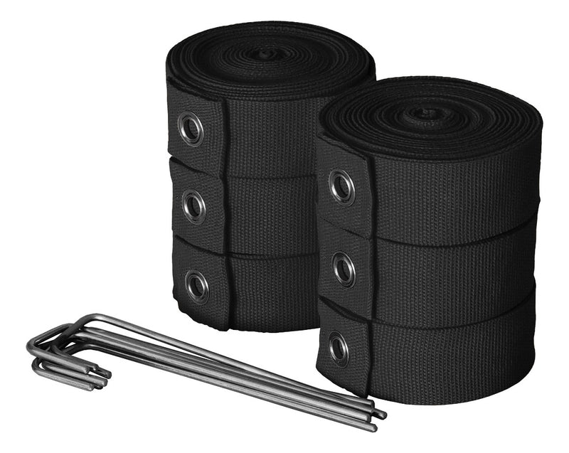 Kit Beach Tennis Black - Pro 4-Strip Net + Marking Tape