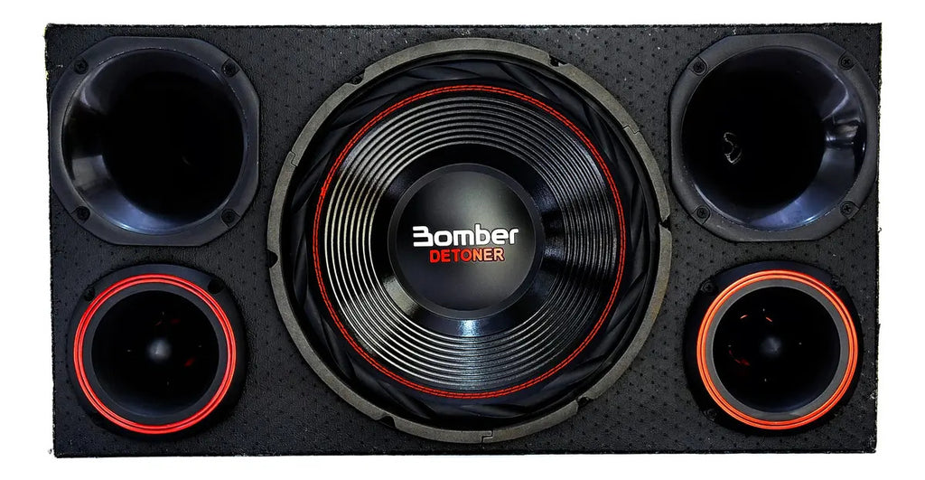 Caixa Trio Som Completa Bomber Detoner 12 + Módulo Taramps