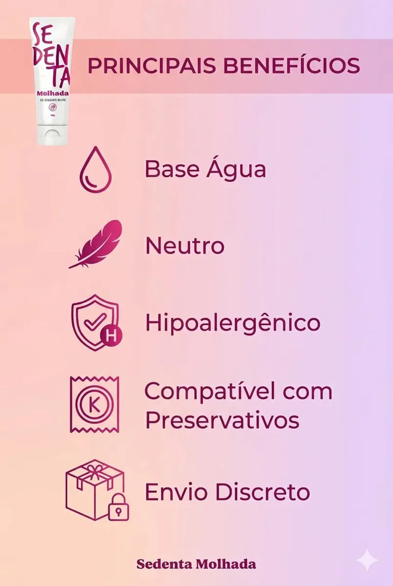 Gel Lubrificante Prazer Anal Vaginal Sedenta Molhada Beijavel Comestivel Intimo Deslizante Inove Hair Unissex Homem Mulher Facilitador Penetracao Lubrificacao Prolongada Feminino Conforto Sensacao
