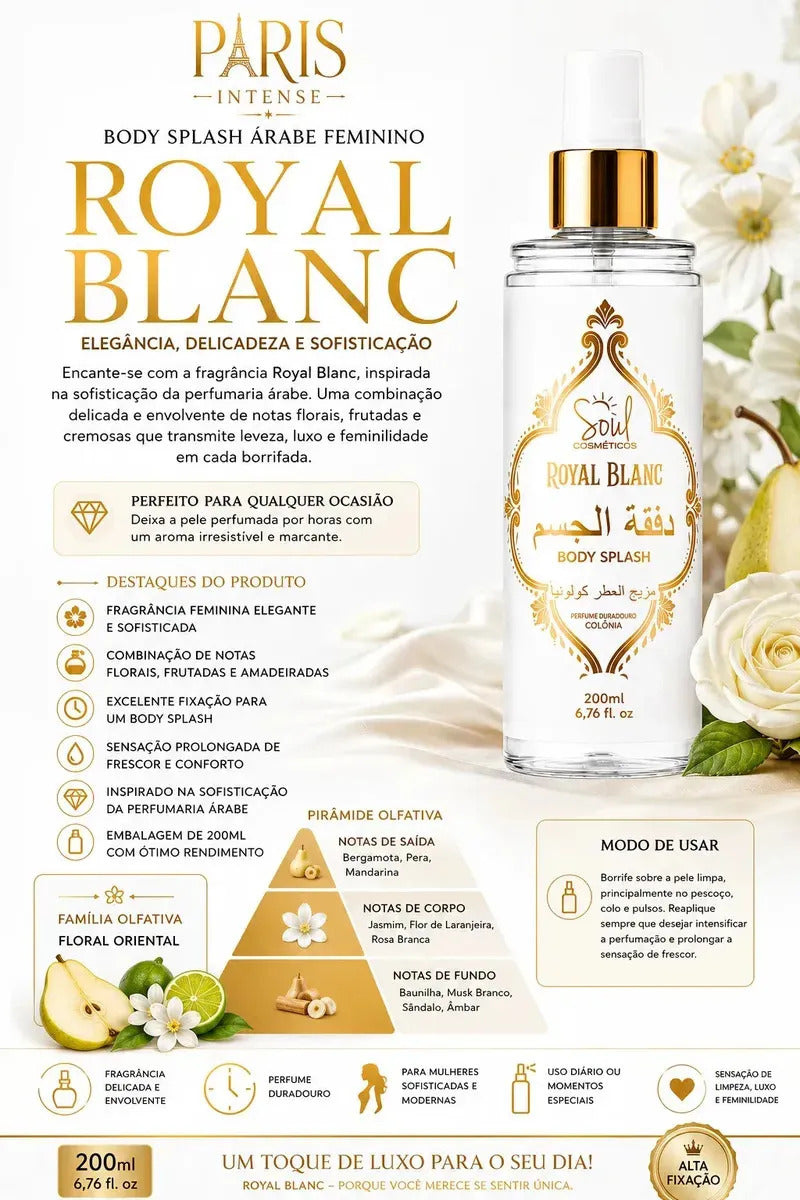 Arabian-inspired unisex body mist set with four 200ml bottles, featuring exotic scents and elegant packaging.