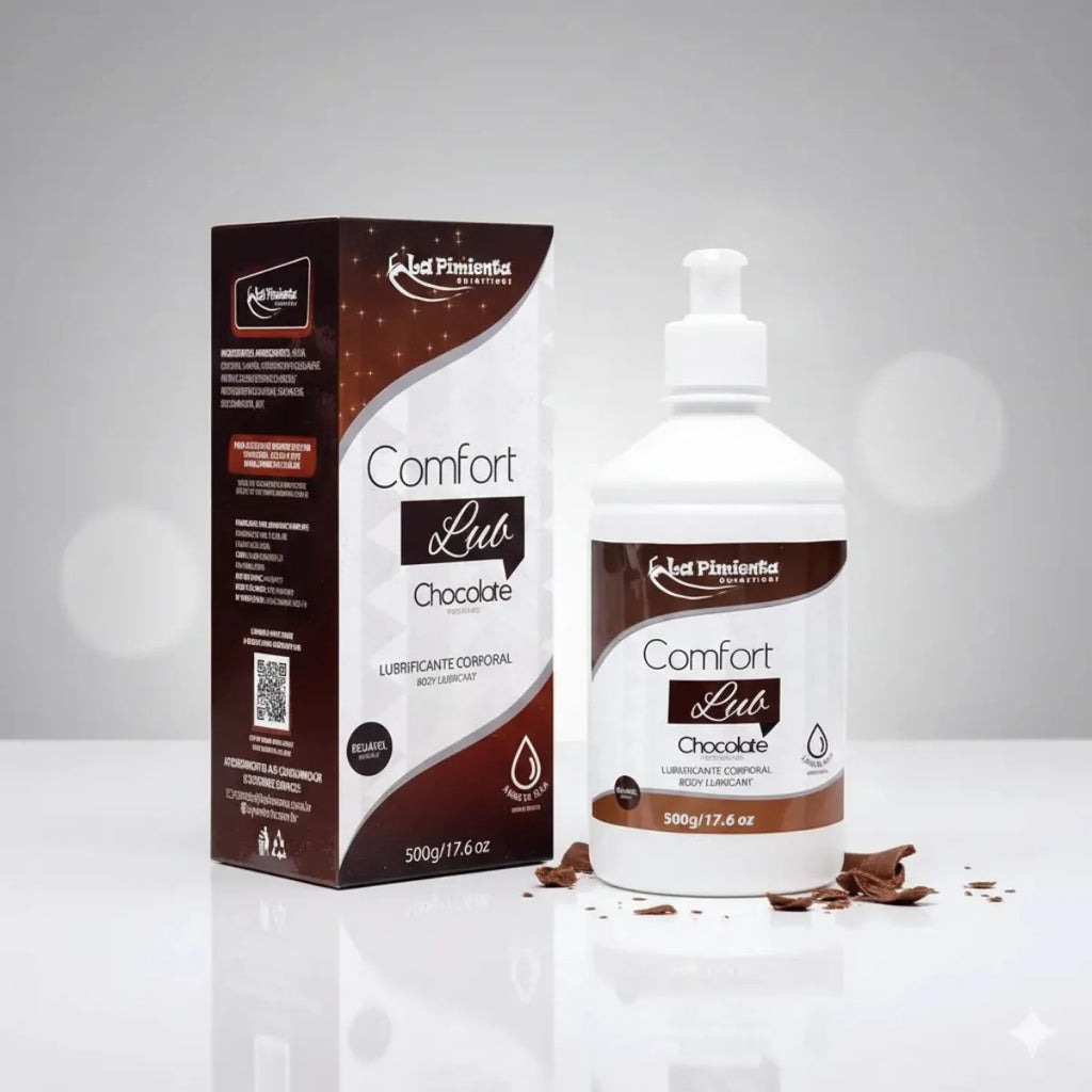 Lubrificante Base Água Beijável Comfort Lub La Pimienta 500g Chocolate