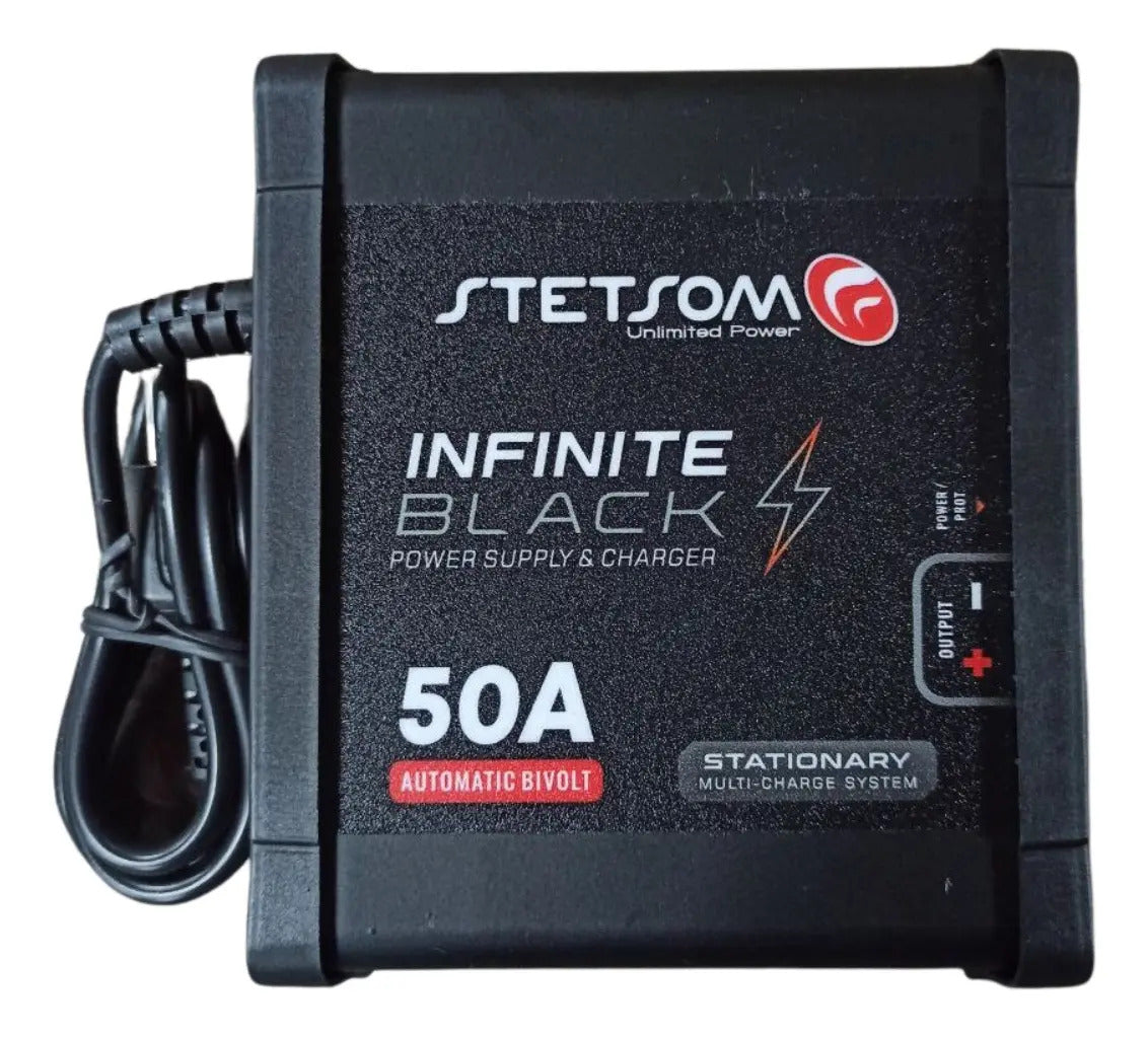 Fonte Automotiva Stetsom Infinite Black 50A Para Som Carro e Carregador de Bateria