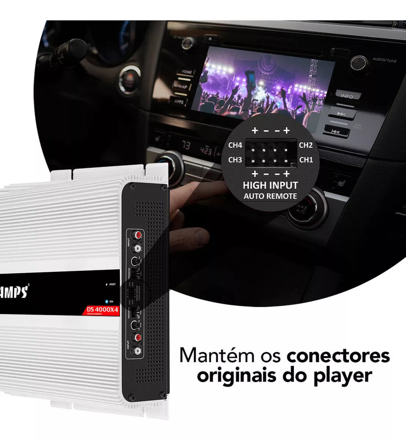 Taramps DS4000X4 Car Audio Amplifier  2 ohms 4000 Watts RMS