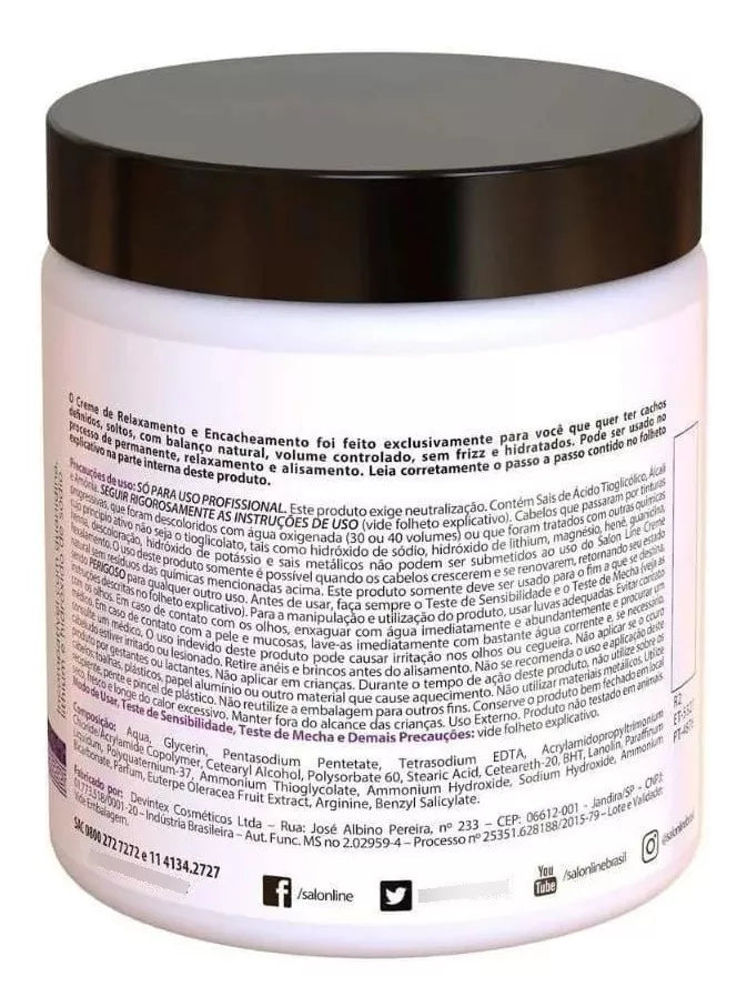 Salon Line Afro Curls Permanent Relaxing Cream 500g/17.6 oz.