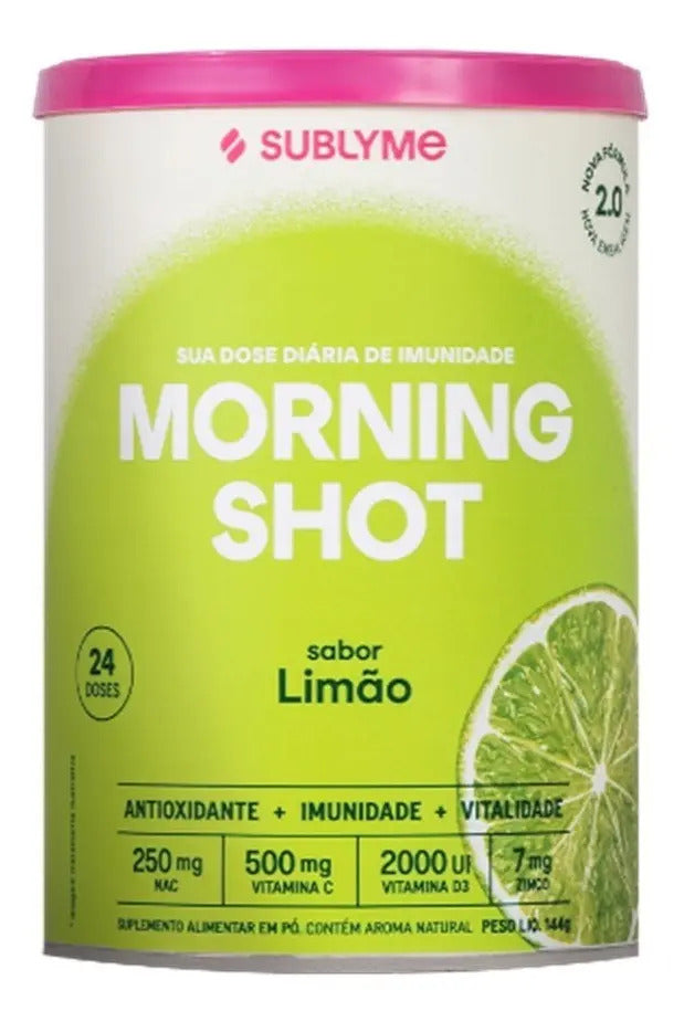 Suplemento Vitamínico Morning Shot - Sabor Limão - Classic Size (144g) - Sublyme