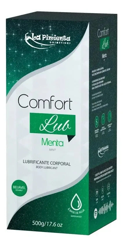 Lubrificante Íntimo Sabores 500g Sexo Oral, Anal Vaginal Sabor Menta