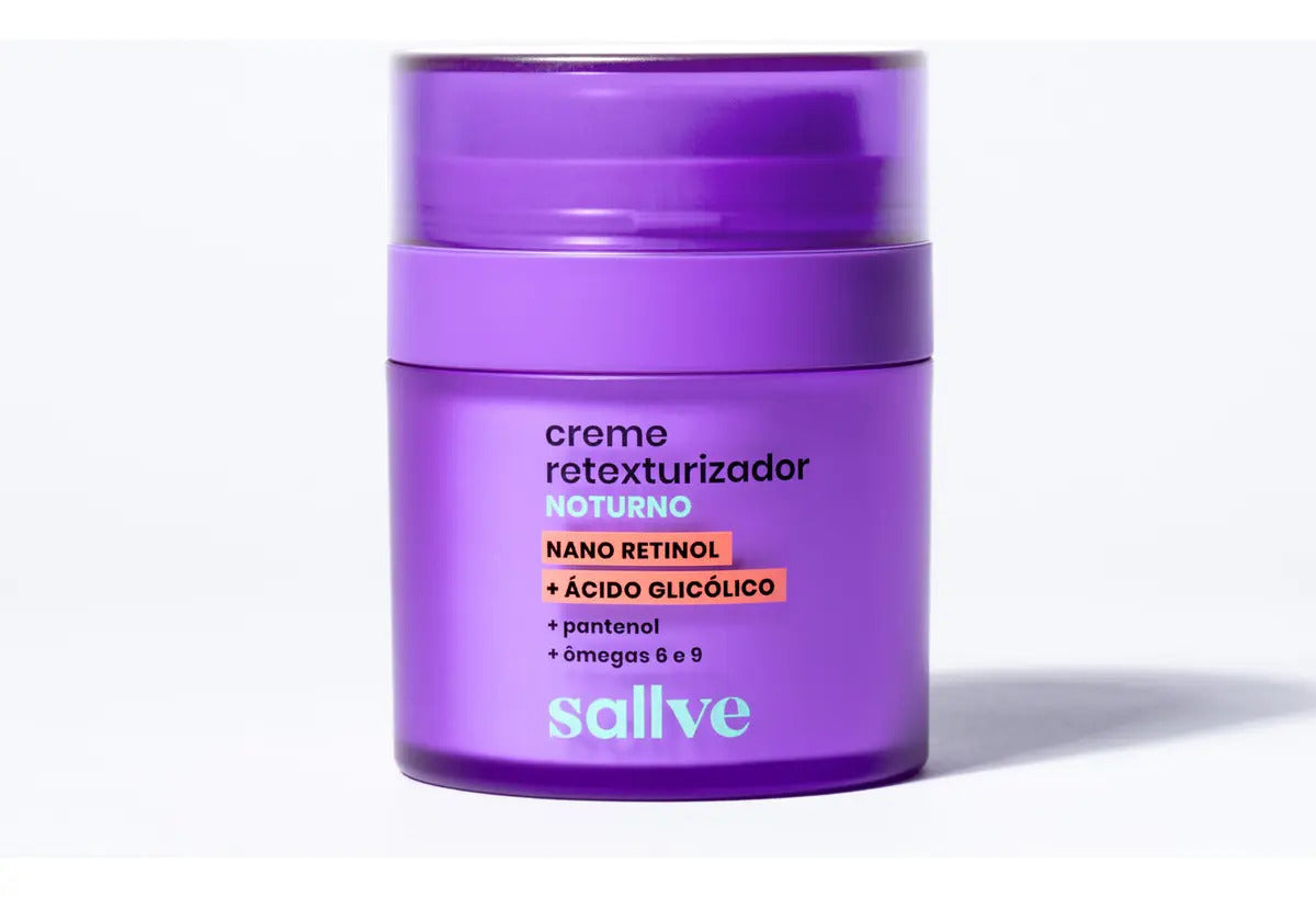 Cuidado Facial Creme Retexturizador Noturno 30g Sallve Noite