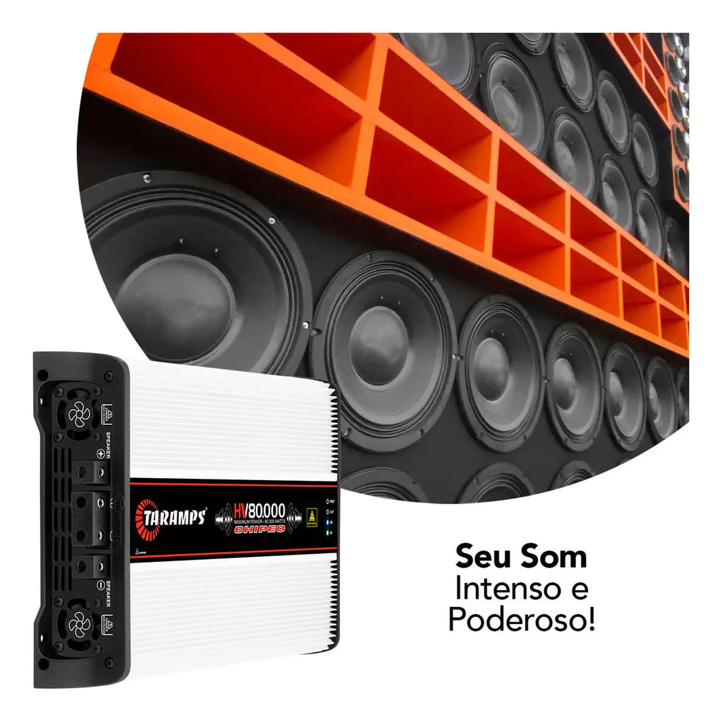 Modulo Taramps HV 80.000 Chipeo Som Automotivo Amplificador Alta Voltagem 80000 Watts Rms