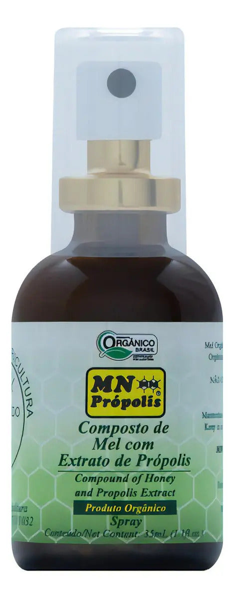 Organic Honey & Propolis Spray Green 35ml | Mn Propolis