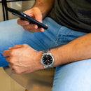 Relógio Technos Masculino 2115MYK/1P 45 Milímetros Prata Todo em Aço Inoxidável com Calendário e Prova D´Agua 50m