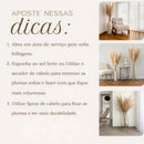 Kit 10 Capim Dos Pampas Natural Grande Dourado Decor Boho Casa Duque