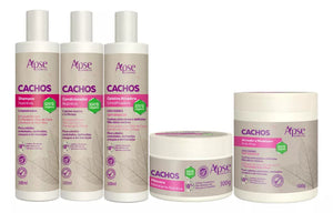 Apse Cosmetics Curls Kit - Shampoo, Conditioner, Gelatin, Mask and Activator (5 Steps)