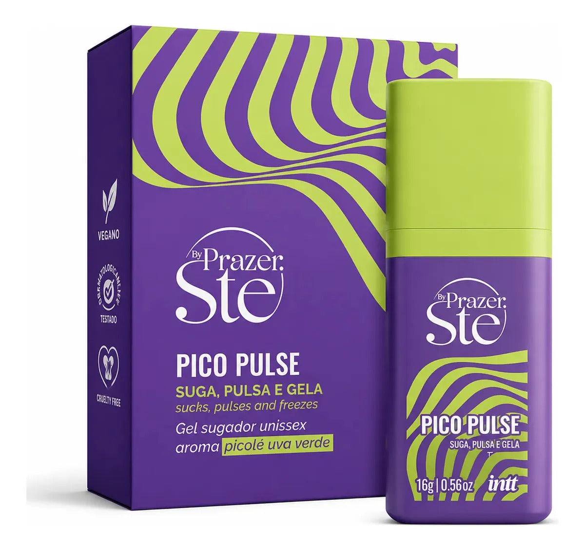 Pico Pulse Gel Líquido Intt - Picolé Uva Verde