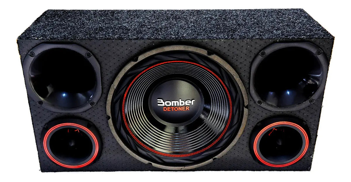 Caixa Trio Som Completa Bomber Detoner 12 + Módulo Taramps