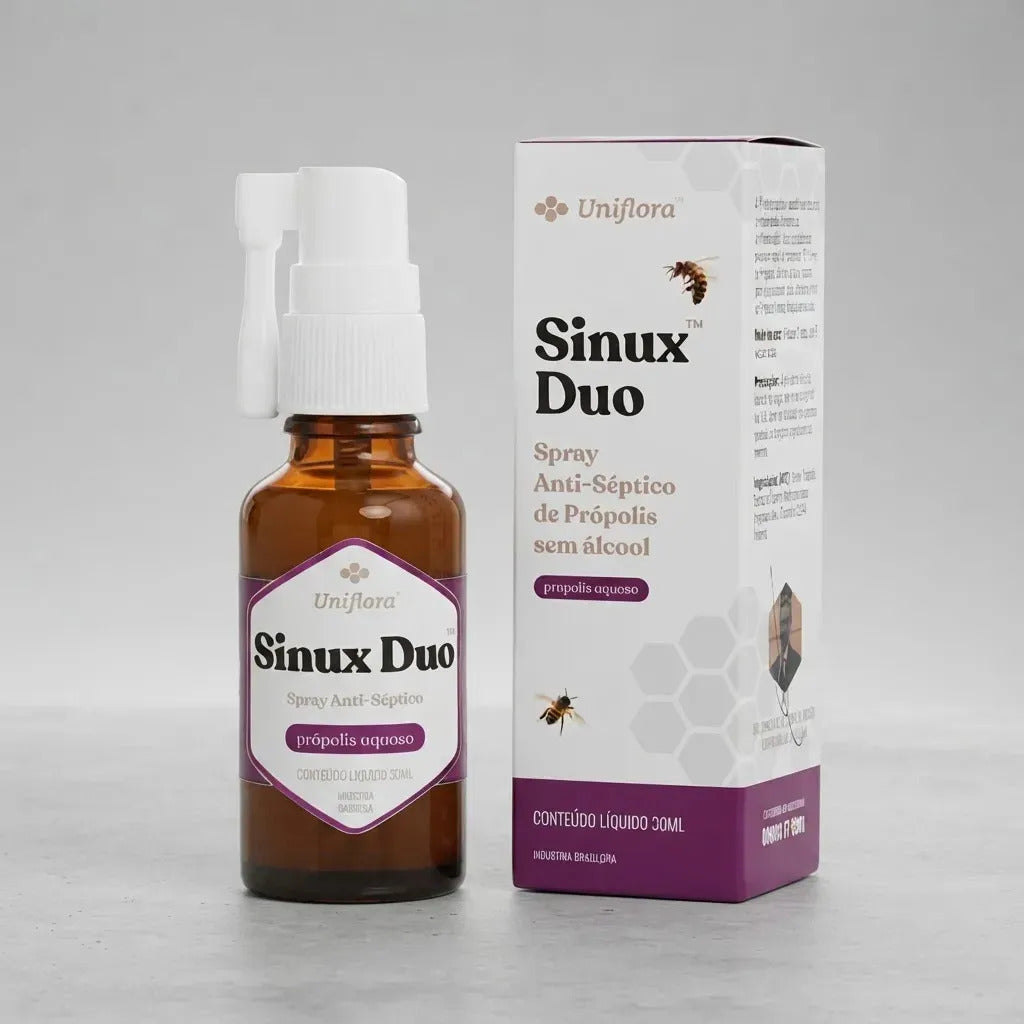 Sinux Duo Spray Nasal Com Própolis Verde 30ml - Uniflora