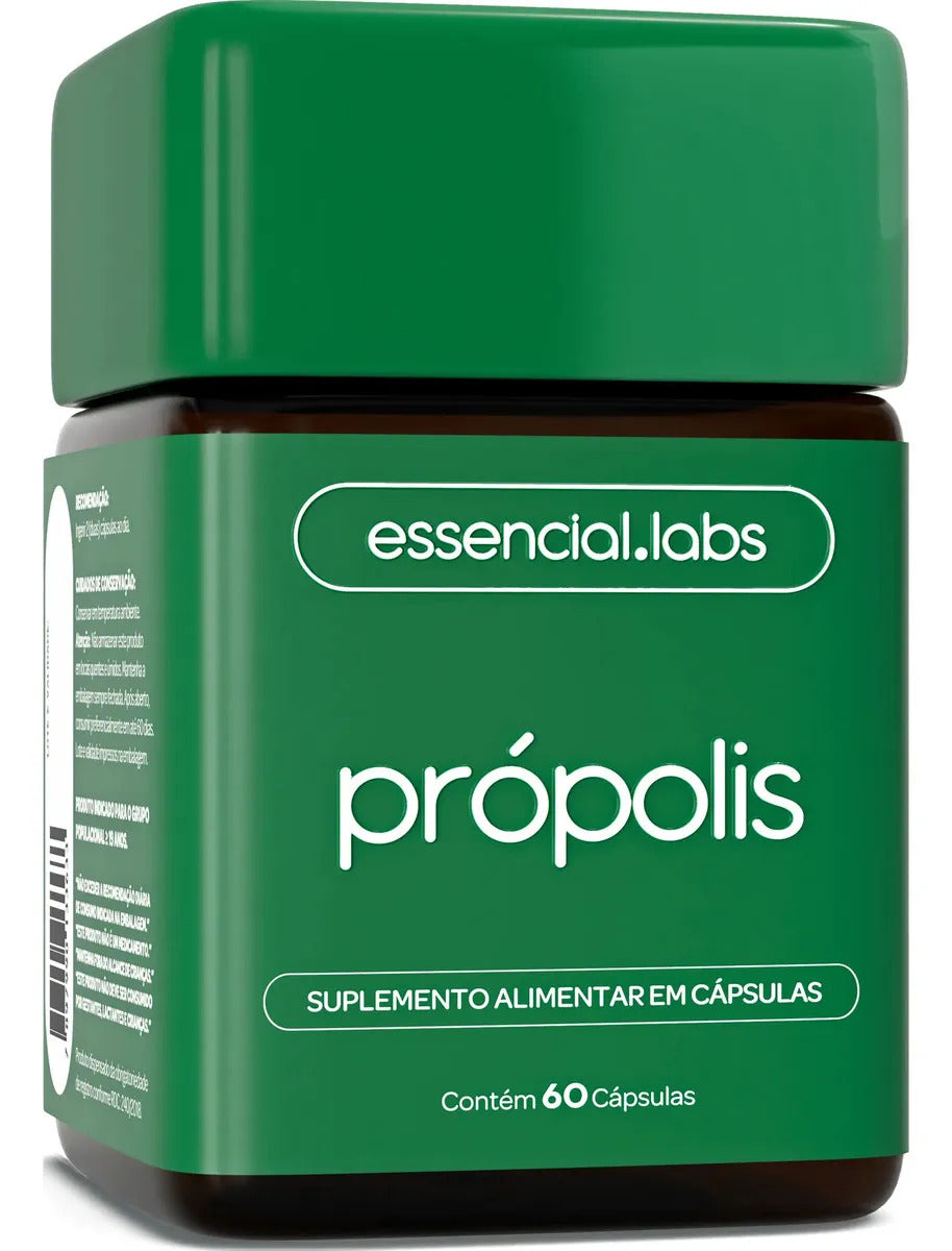 PRÓPOLIS VERDE com 1000mg por dose - Extrato com Máxima Absorção e Concentração - 60 Cápsulas