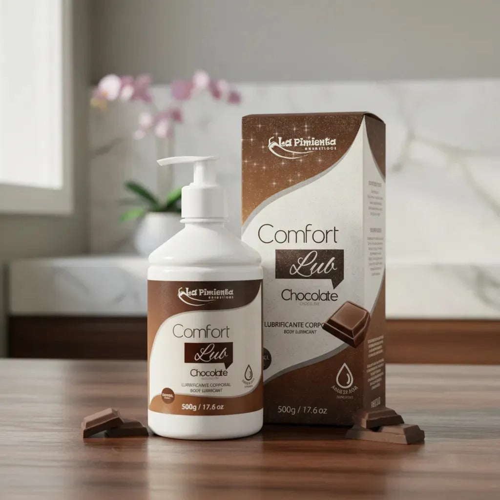Lubrificante Base Água Beijável Comfort Lub La Pimienta 500g Chocolate