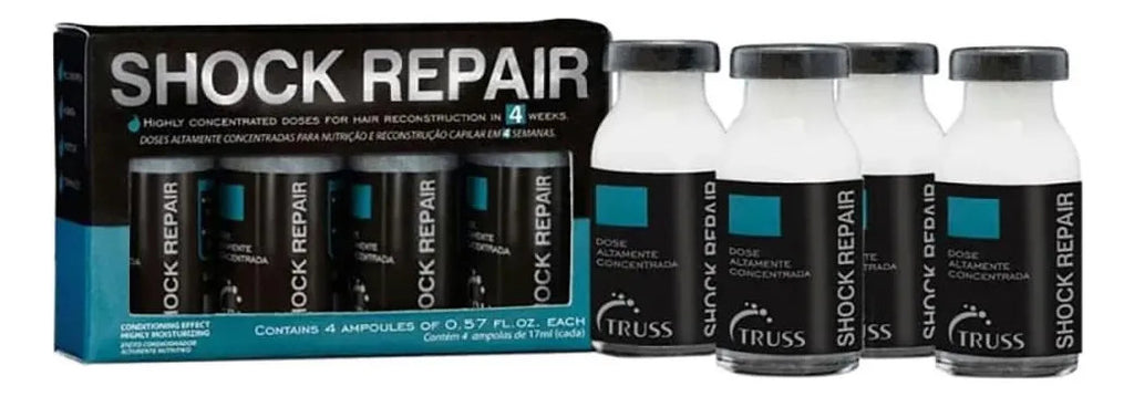 Truss Shock Repair Hair Treatment Ampoules 4 x 17 ml