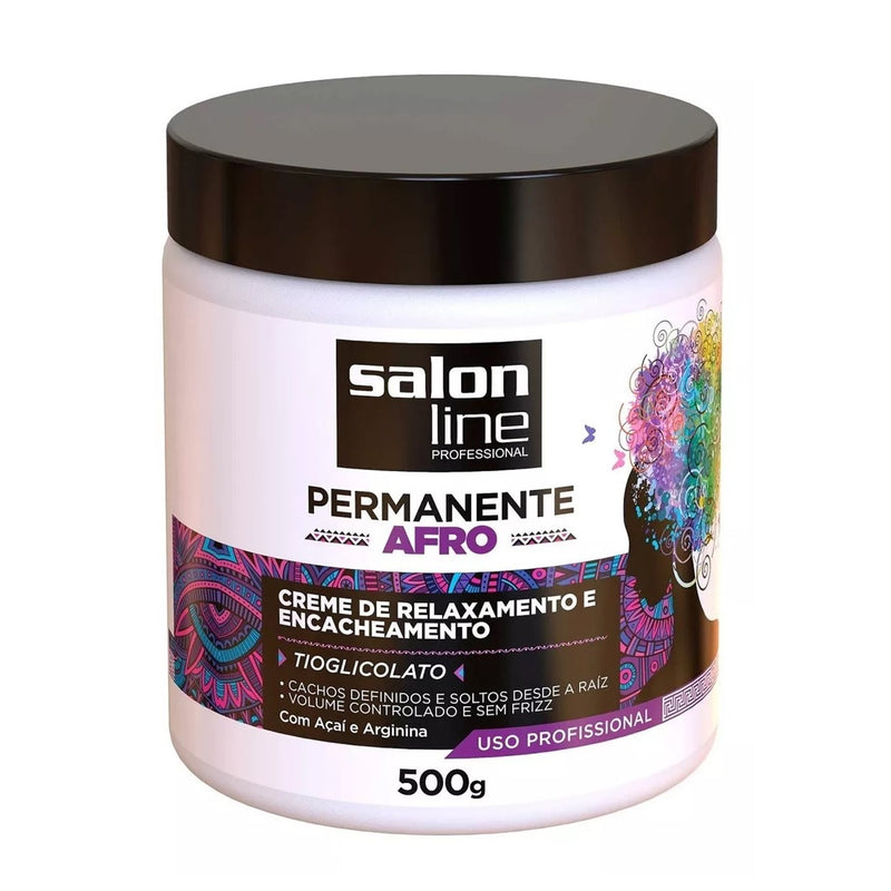 Salon Line Afro Curls Permanent Relaxing Cream 500g/17.6 oz.