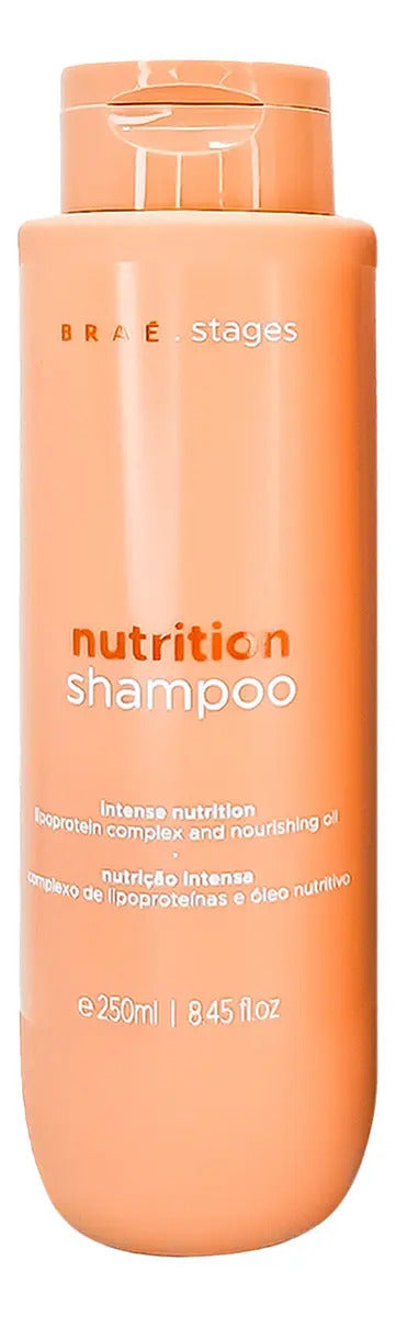 Kit Brae Para Nutrição Linha Braé Stages Nutrition includes three items, featuring colorful packaging and nutritional information.