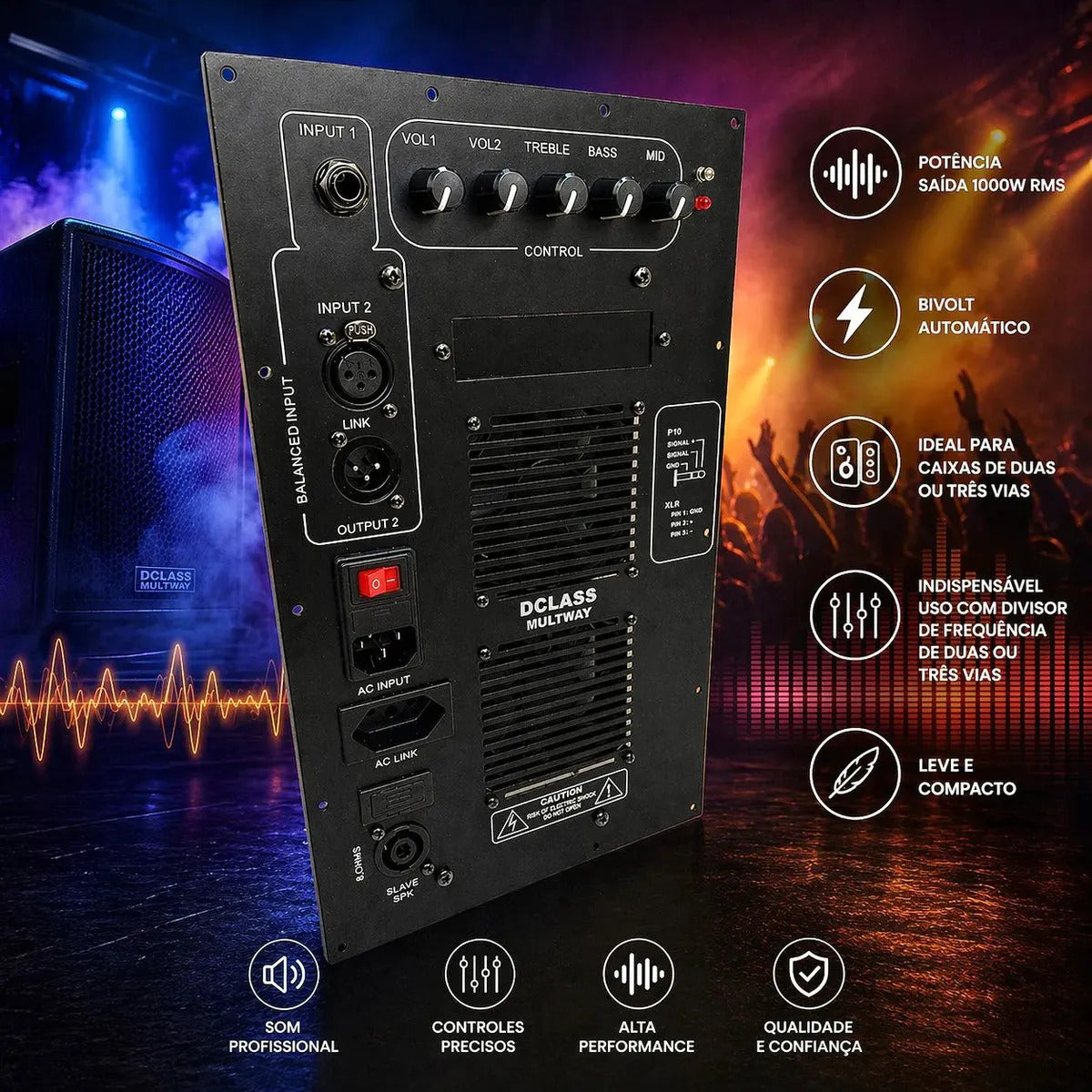 Painel Dclass Ativo Inbox 1000w Rms 4 Ohms Multivias