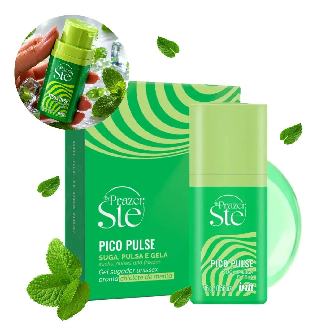 Pico Pulse Gel Líquido Suga Pulsa Gela Refrescancia Vibra By Prazer Ste Intt - Chiclete de Menta