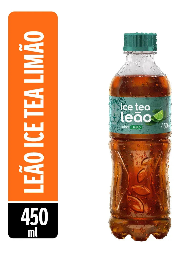 Chá Ice Tea Leão Limão 450ml - 6 Unidades