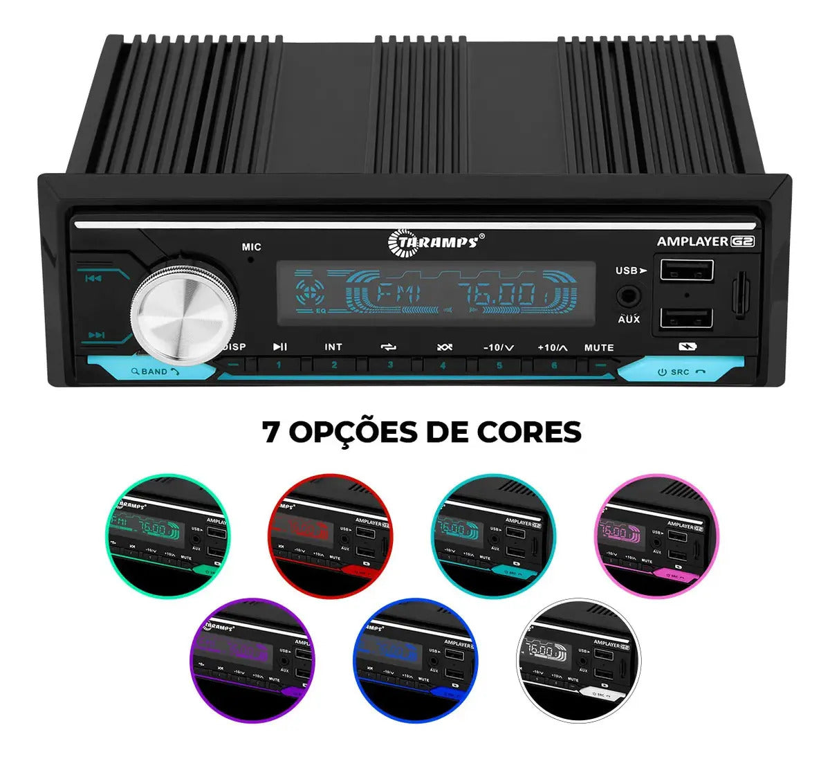 Taramps Amplayer G2 1-DIN Bluetooth Car Receiver