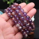 Pulseira Pedra Ametista Natural Proteção Energia Meditação Comprimento 19 " Diâmetro 6 cm