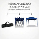 MOR X-Flex Oxford Gazebo Tent 3x3m – Heavy Duty Pop-Up Canopy with UV Protection