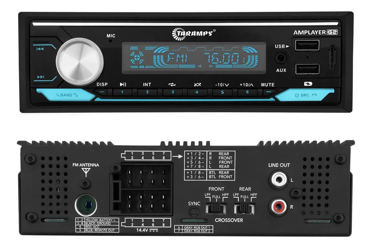 Taramps Amplayer G2 1-DIN Bluetooth Car Receiver