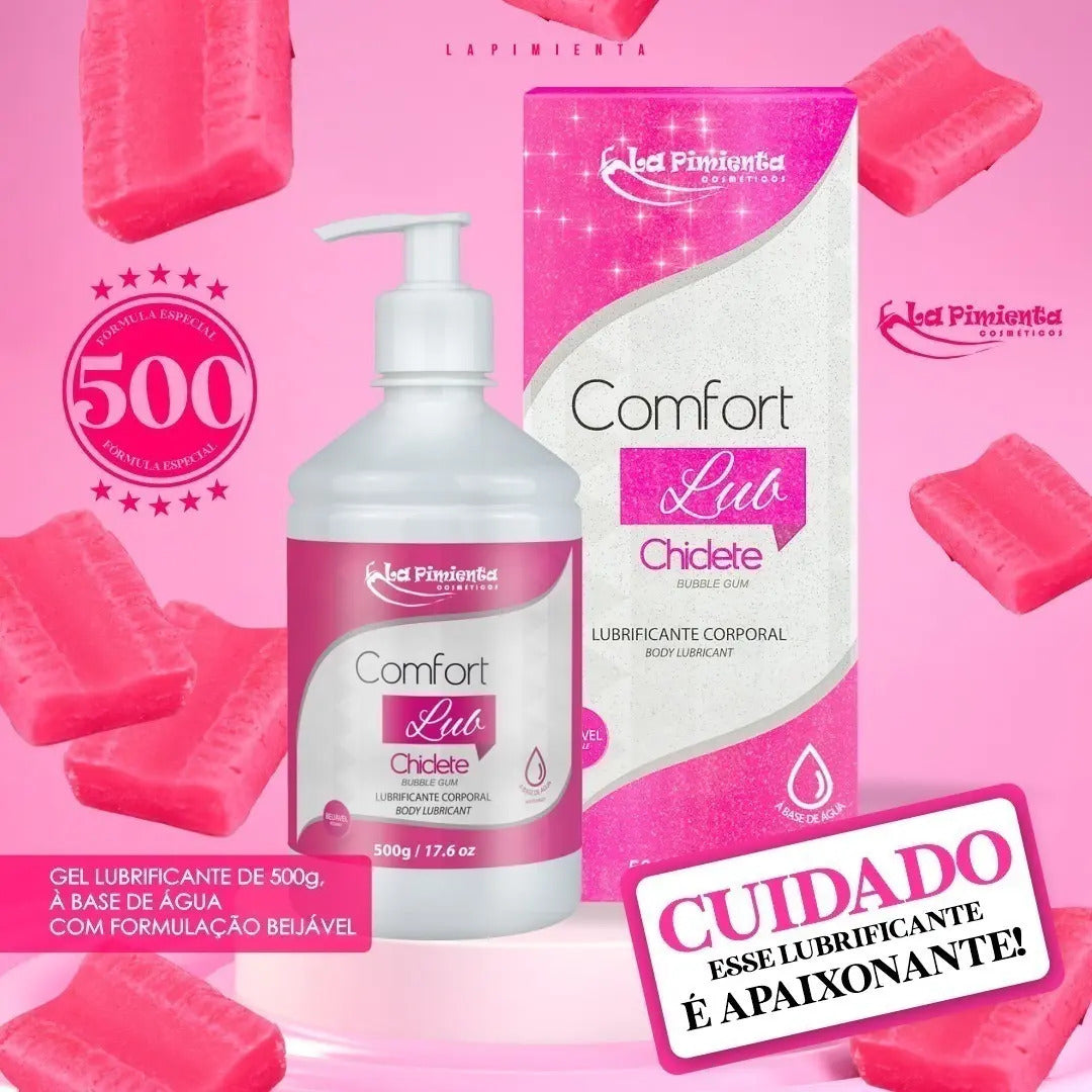 Lubrificante Neutro 500g Homem Mulher Casal Amor + Conforto Sabor Chiclete