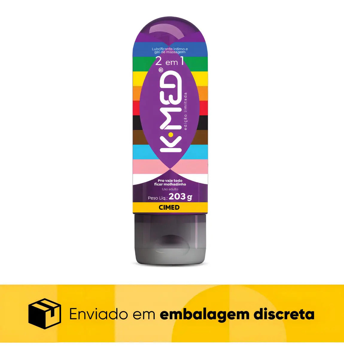 Lubrificante Íntimo 2 em 1 K-Med LGBTQIAPN+ 203g