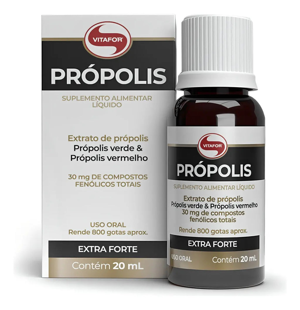 Suplemento em gotas Própolis Vitafor Extrato Verde E Vermelho Frasco 20ml Sem sabor